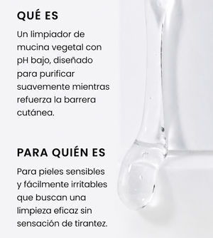 Limpiador Facial de Mucina Vegetal - EXFOLIANTE & HIDRATANTE (Vegano) - 210 ml