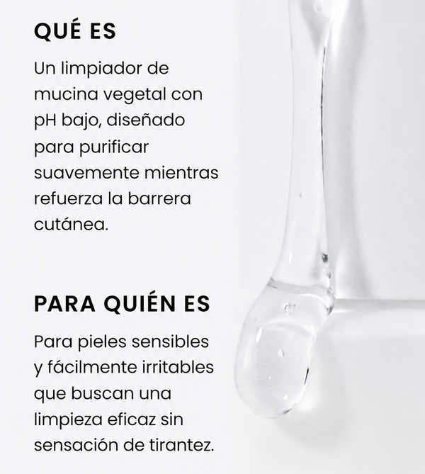 Limpiador Facial de Mucina Vegetal - EXFOLIANTE & HIDRATANTE (Vegano) - 210 ml