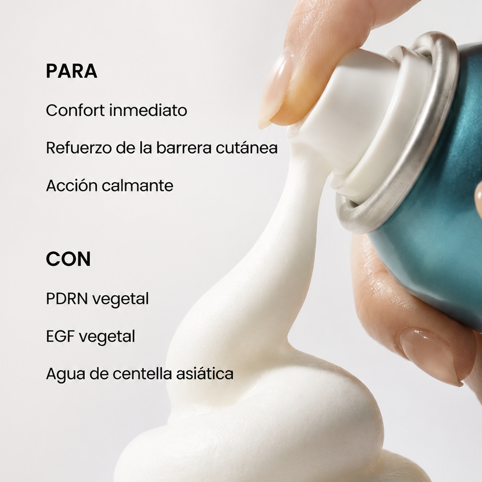Envase de la mascarilla facial de espuma K-beauty Triple Super Repair efecto reparación